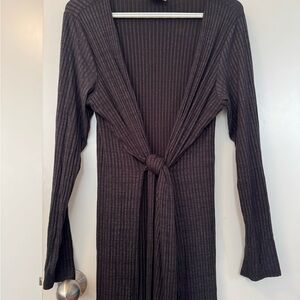 Dantelle Charcoal Long Cardigan